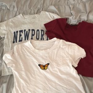 3 BRANDY MELVILLE SHIRTS